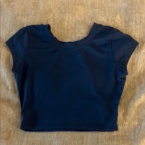 Navy Blue Women's Crop Top